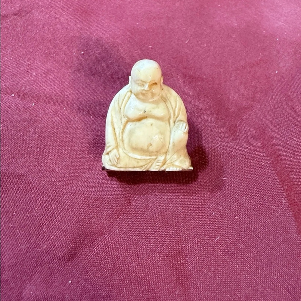 Vintage Cream Buddha Tie Tack